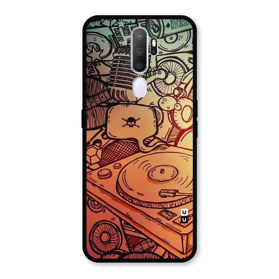 Vinyl Design Metal Back Case for Oppo A5 (2020)