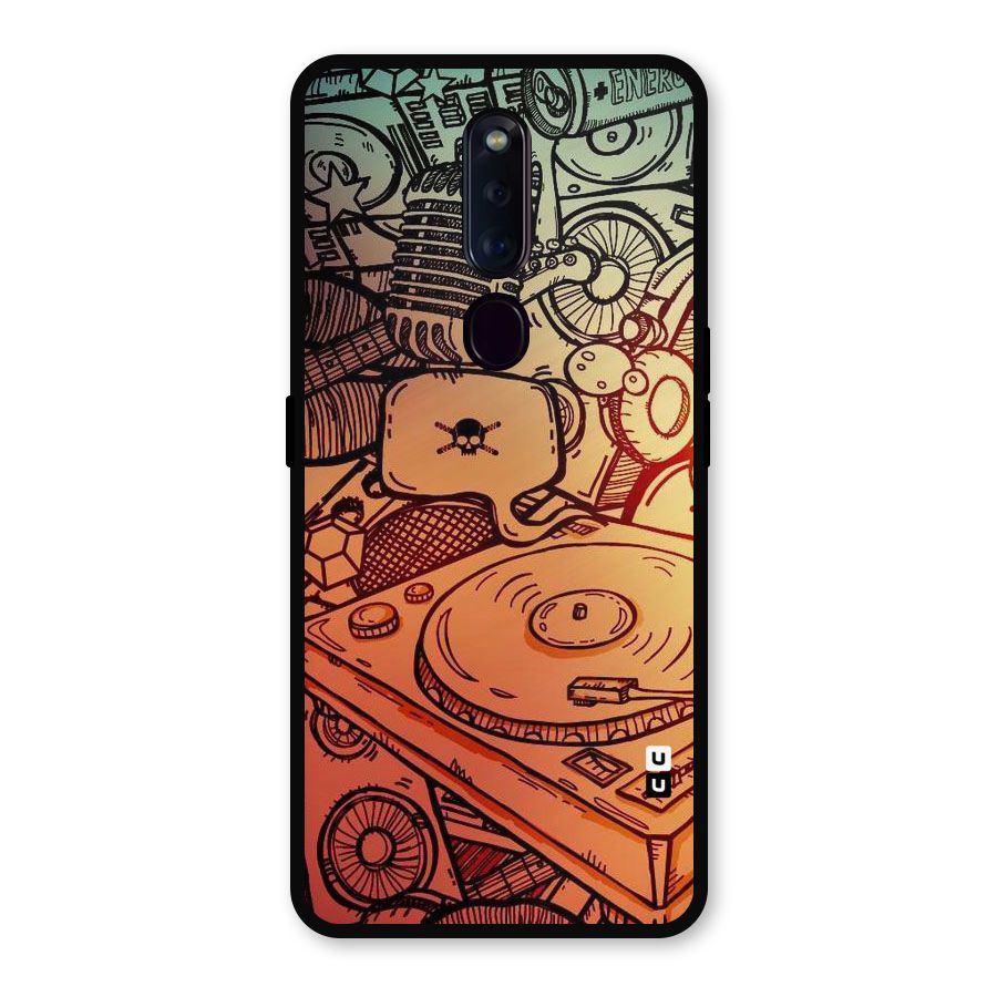 Vinyl Design Metal Back Case for Oppo F11 Pro