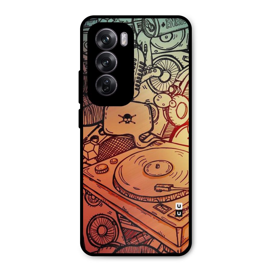 Vinyl Design Metal Back Case for Oppo Reno12 Pro