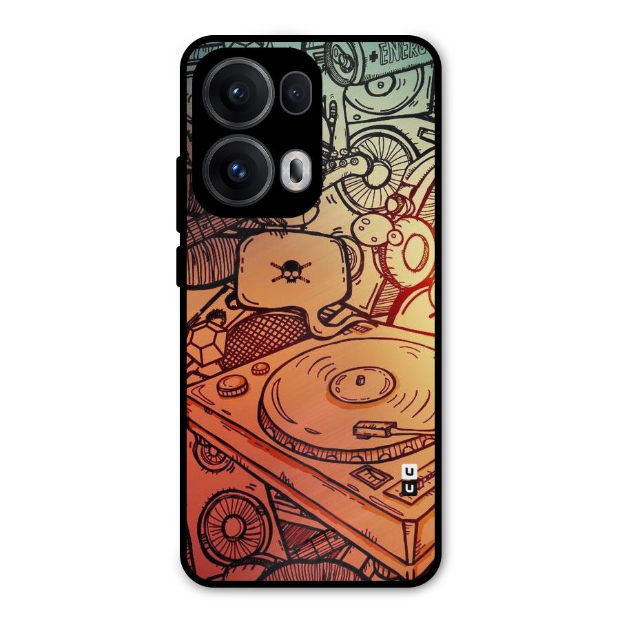 Vinyl Design Metal Back Case for Oppo Reno13 Pro