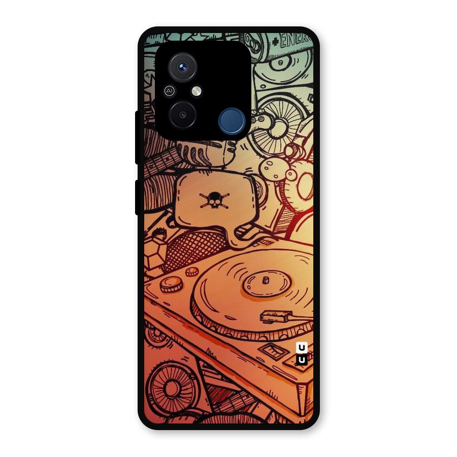 Vinyl Design Metal Back Case for Poco C55