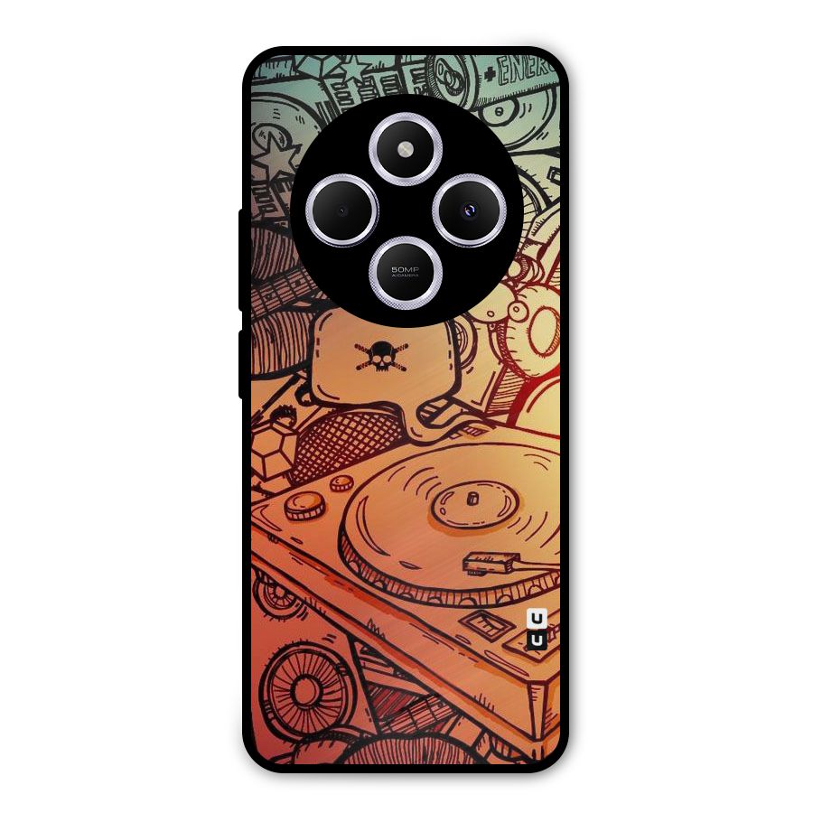Vinyl Design Metal Back Case for Poco C75 5G