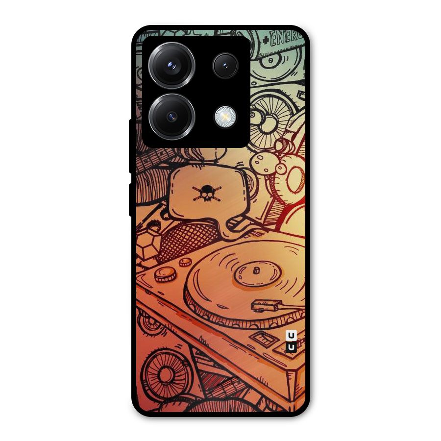 Vinyl Design Metal Back Case for Poco X6