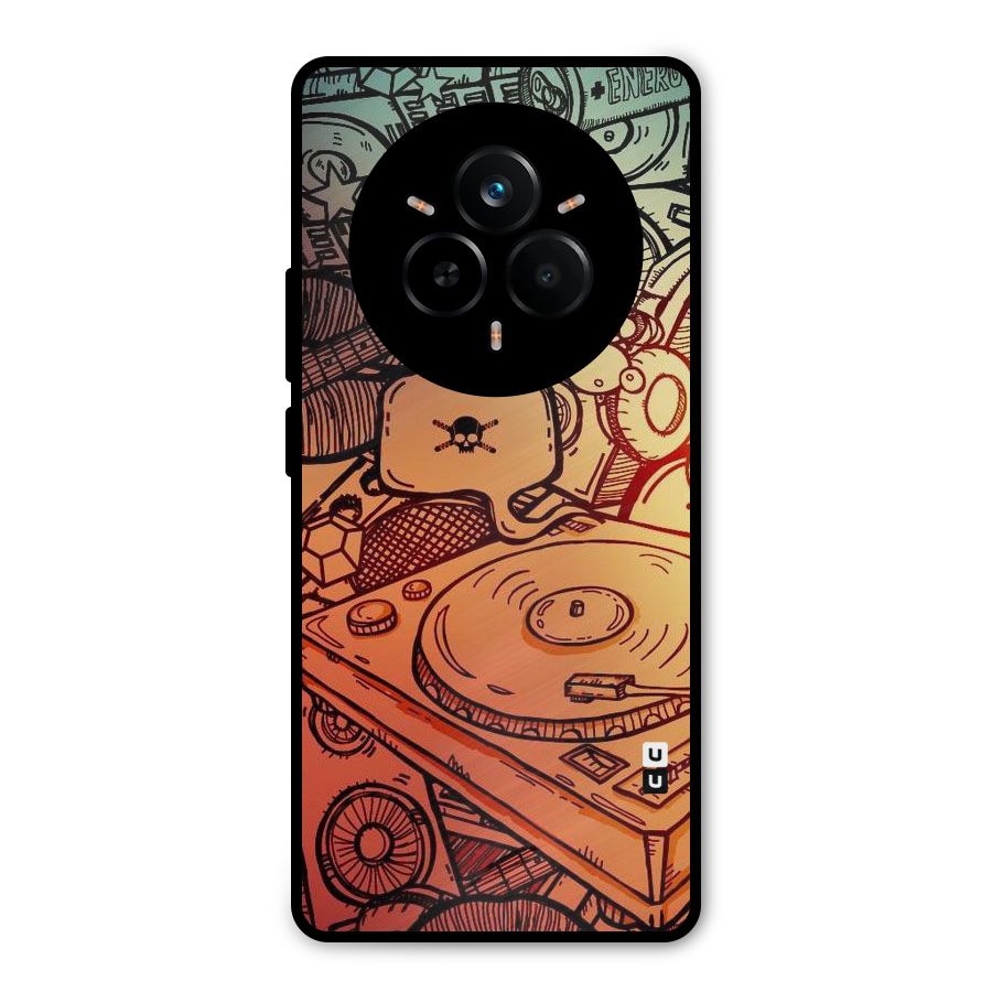 Vinyl Design Metal Back Case for Realme 14 Pro