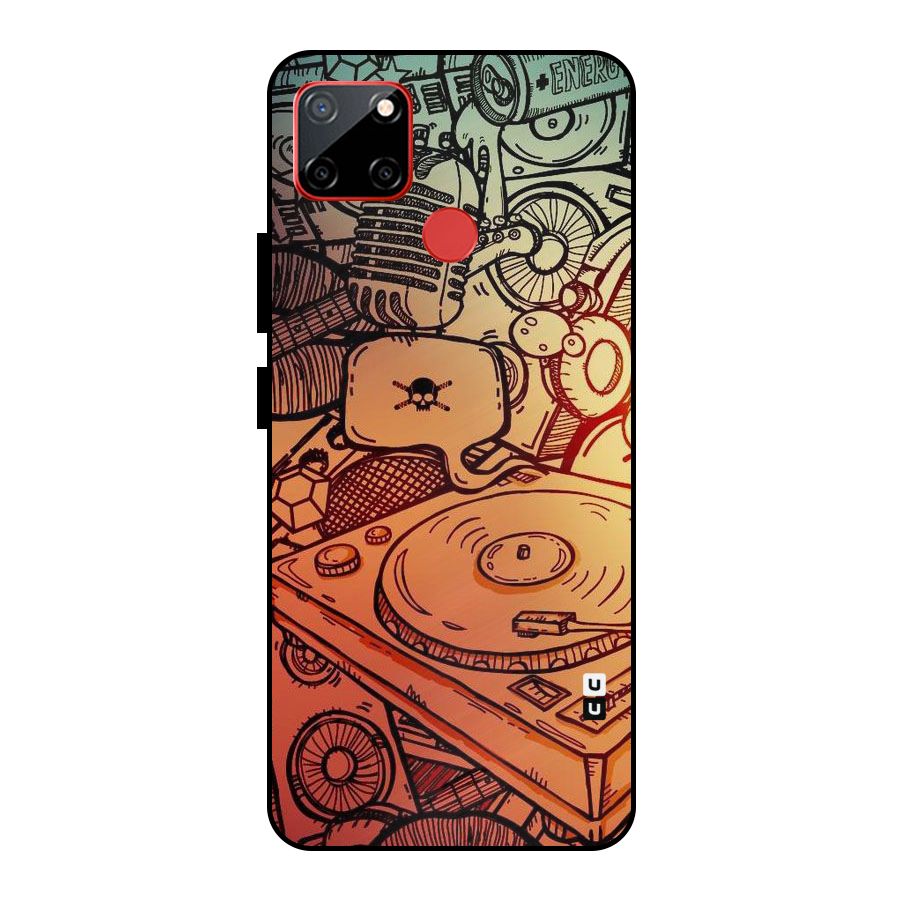 Vinyl Design Metal Back Case for Realme C12