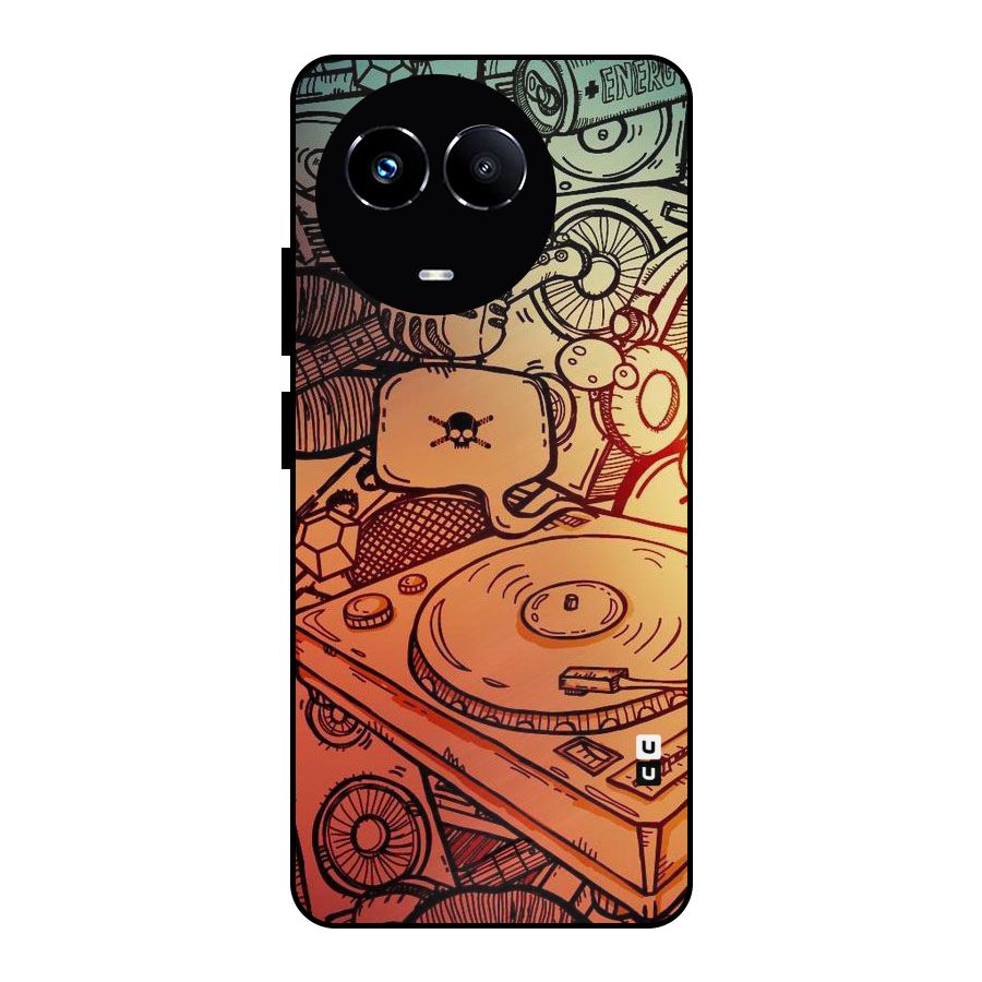 Vinyl Design Metal Back Case for Realme Narzo 60X