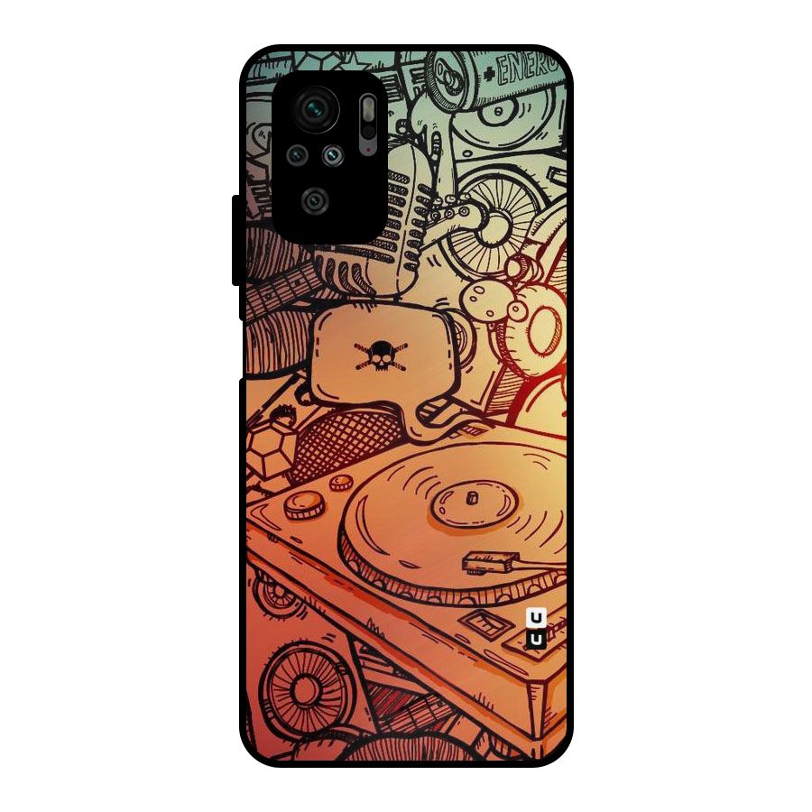 Vinyl Design Metal Back Case for Redmi Note 10S