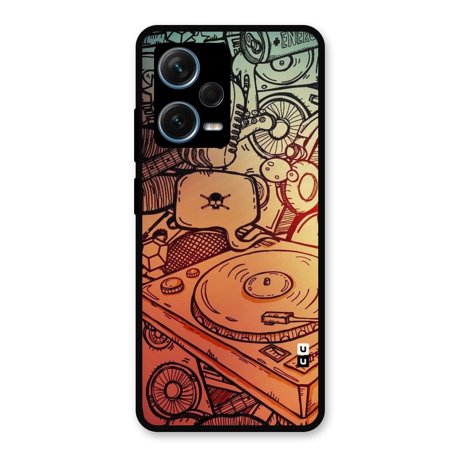 Vinyl Design Metal Back Case for Redmi Note 12 Pro Plus 5G
