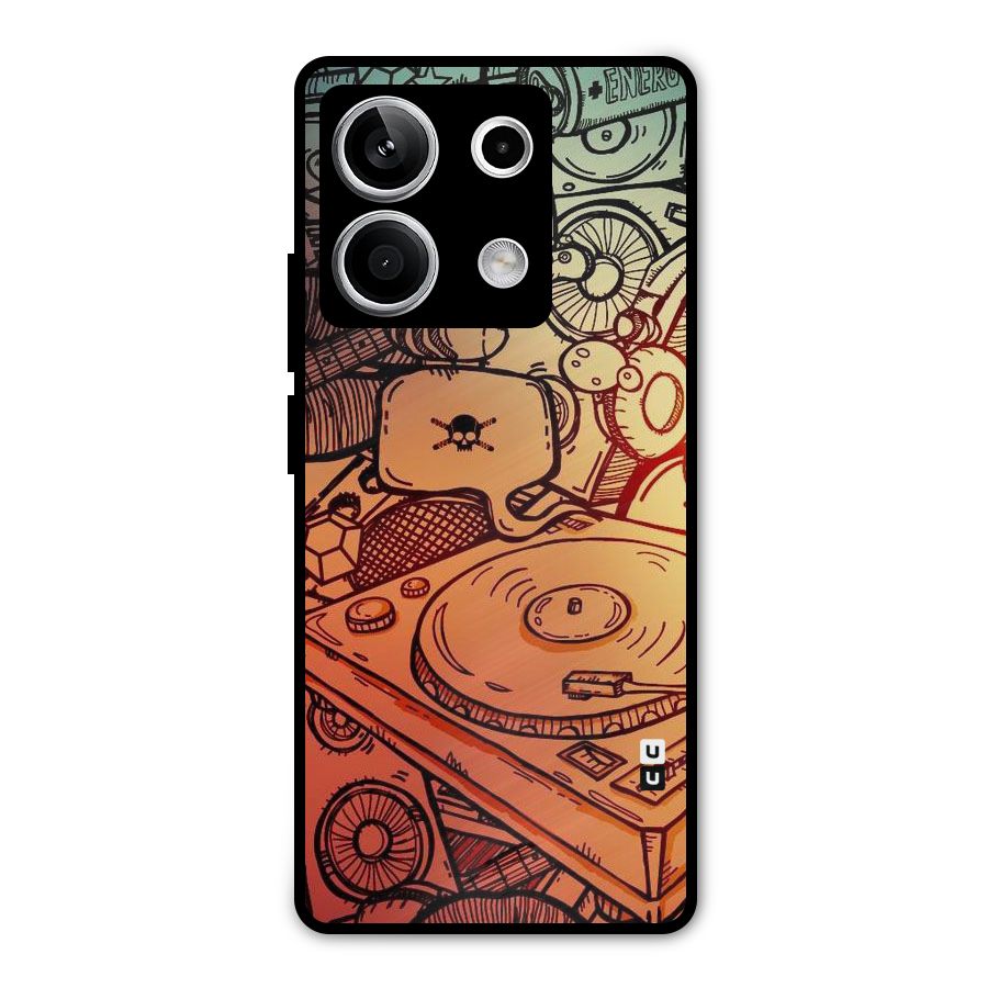 Vinyl Design Metal Back Case for Redmi Note 13 5G
