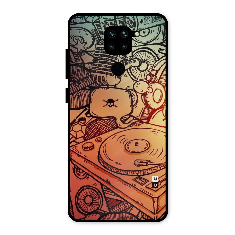 Vinyl Design Metal Back Case for Redmi Note 9