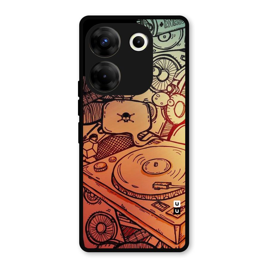 Vinyl Design Metal Back Case for Tecno Camon 20