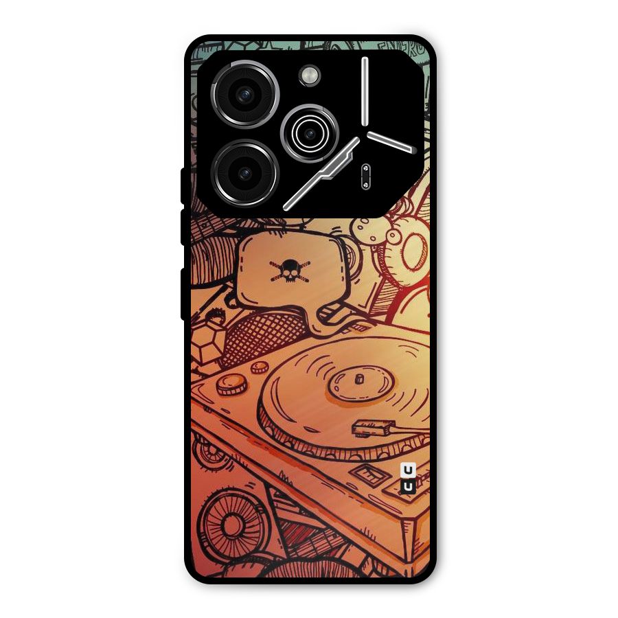 Vinyl Design Metal Back Case for Tecno Pova 6 Pro