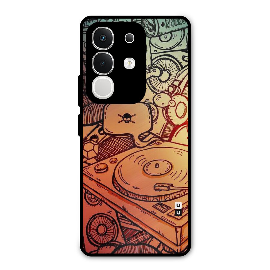 Vinyl Design Metal Back Case for Vivo T4x