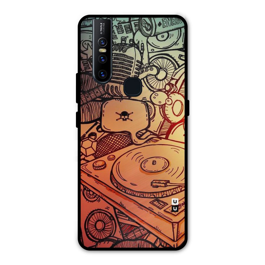 Vinyl Design Metal Back Case for Vivo V15