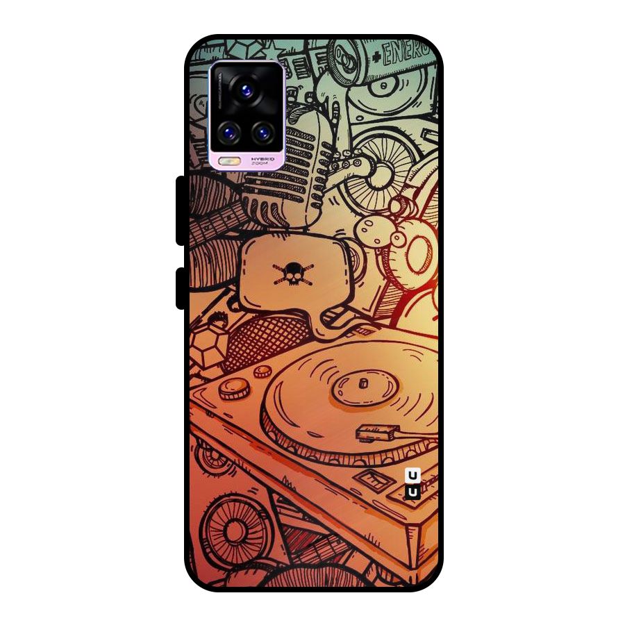 Vinyl Design Metal Back Case for Vivo V20 Pro
