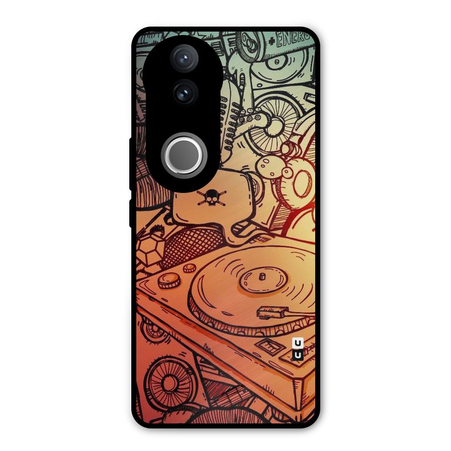 Vinyl Design Metal Back Case for Vivo V50e