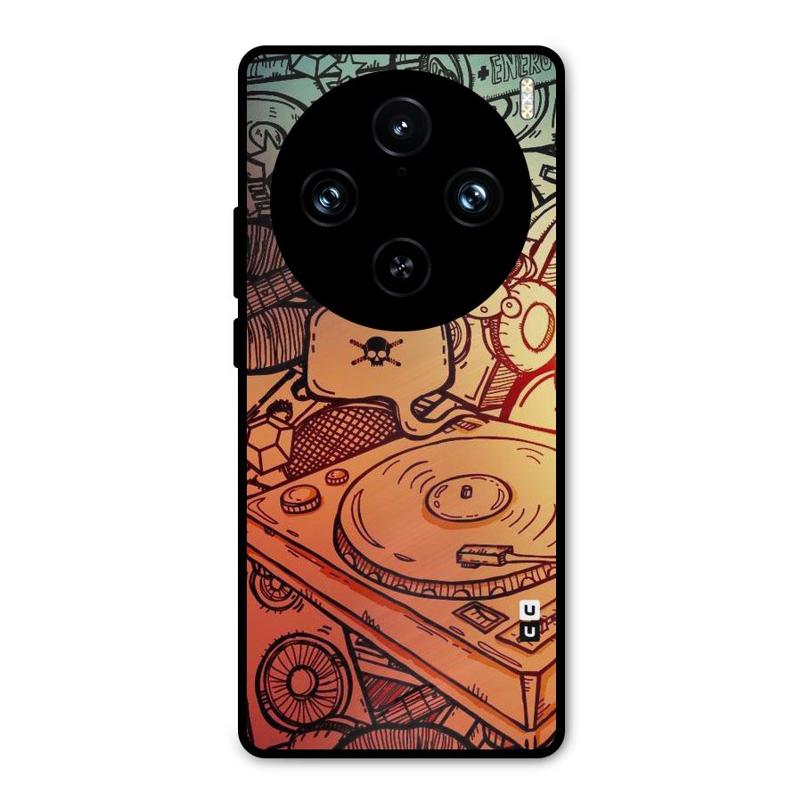 Vinyl Design Metal Back Case for Vivo X100 Pro