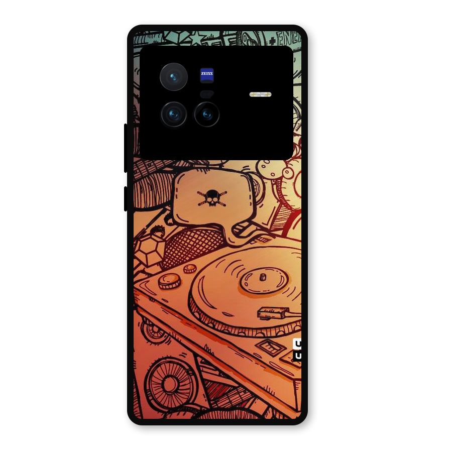 Vinyl Design Metal Back Case for Vivo X80