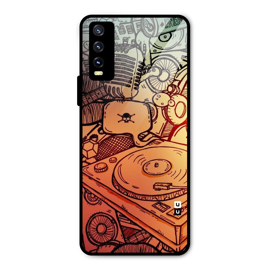 Vinyl Design Metal Back Case for Vivo Y20g