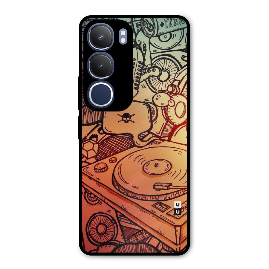 Vinyl Design Metal Back Case for Vivo Y29