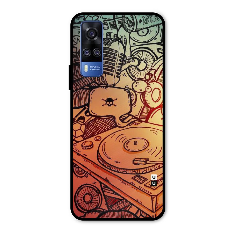 Vinyl Design Metal Back Case for Vivo Y31