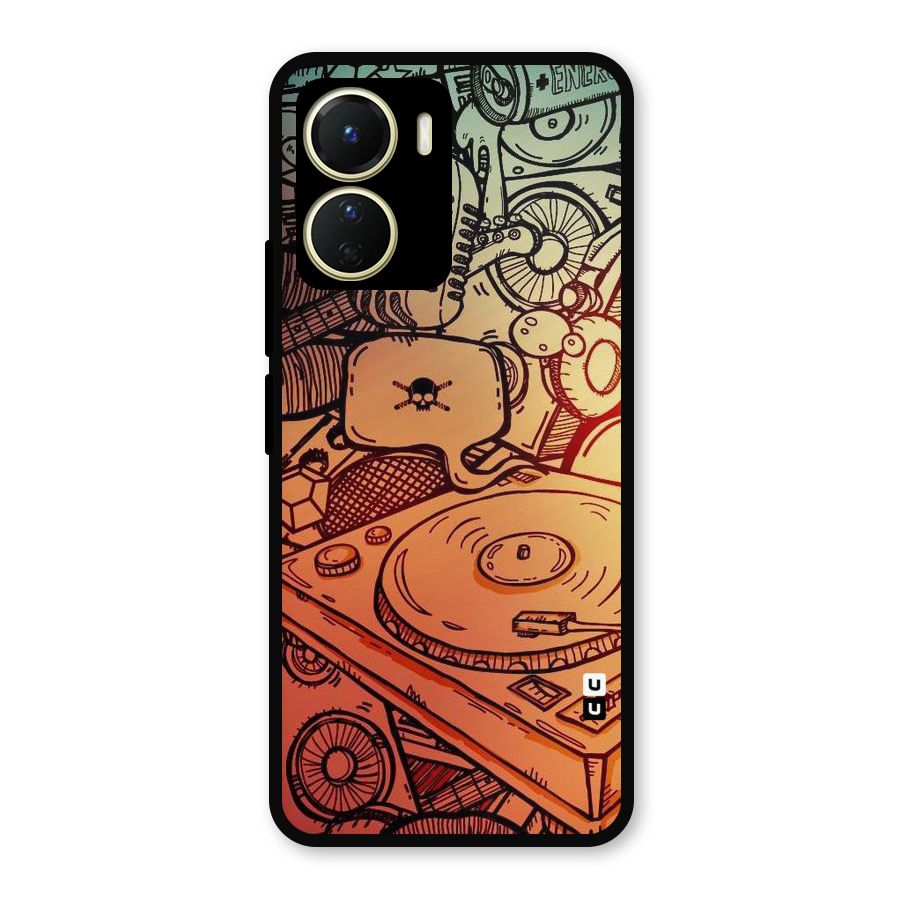 Vinyl Design Metal Back Case for Vivo Y56