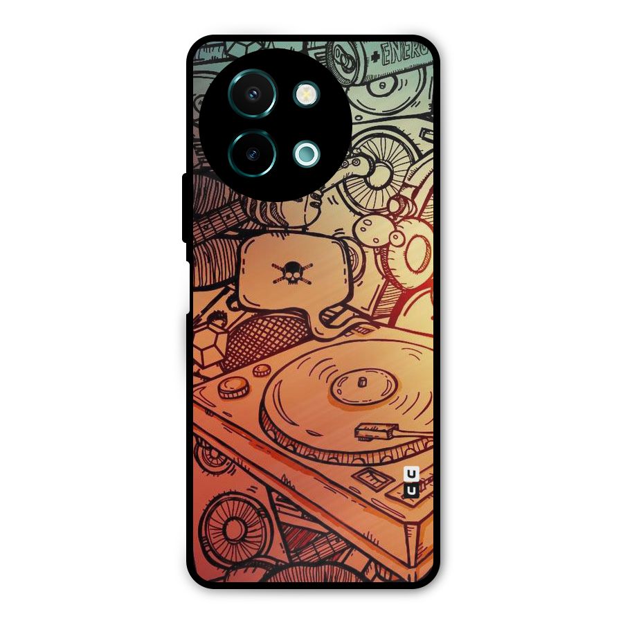 Vinyl Design Metal Back Case for Vivo Y58