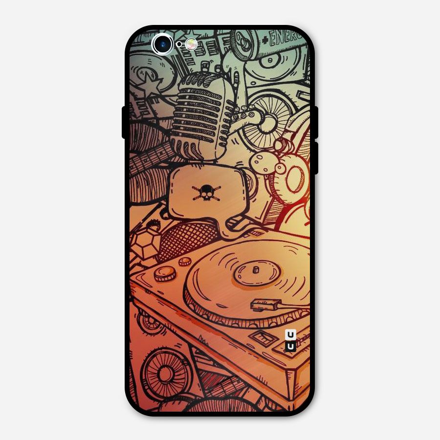 Vinyl Design Metal Back Case for iPhone 6 6s