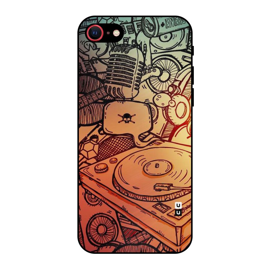 Vinyl Design Metal Back Case for iPhone 7