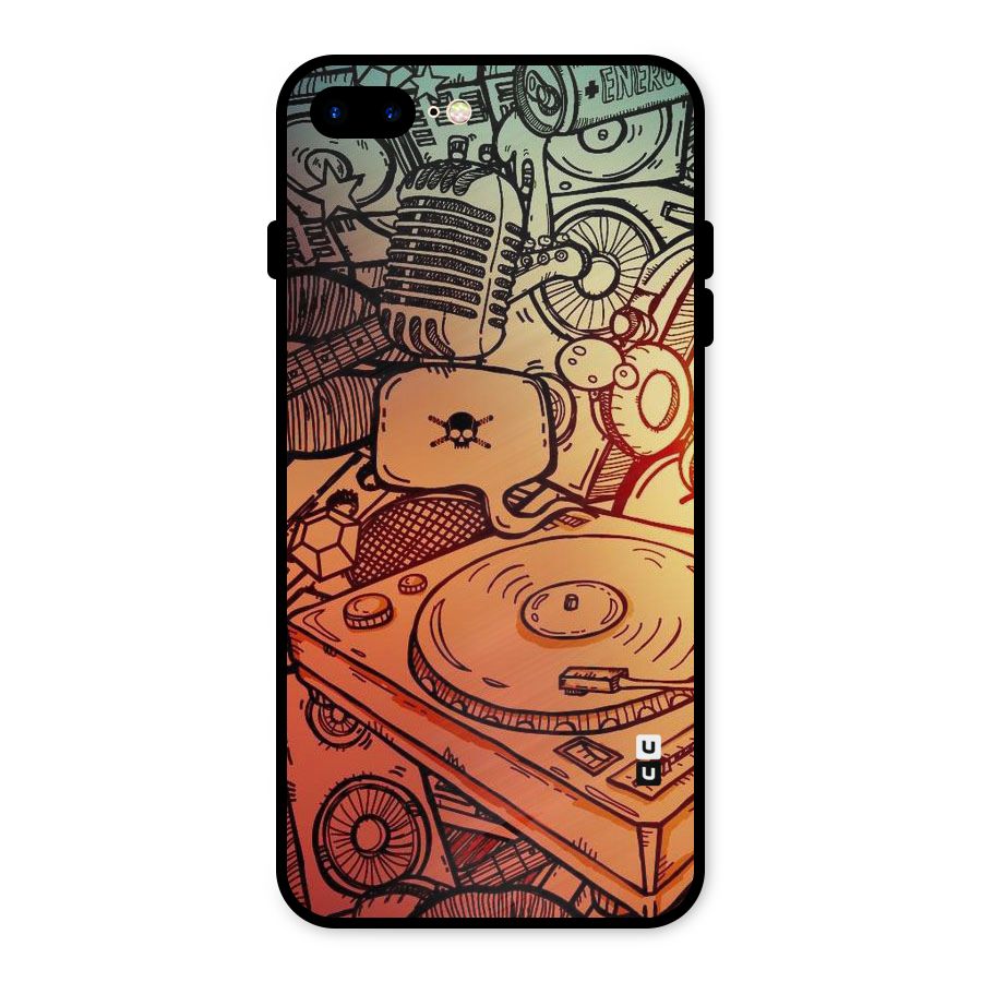 Vinyl Design Metal Back Case for iPhone 7 Plus
