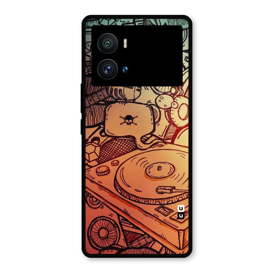 Vinyl Design Metal Back Case for iQOO 9 Pro