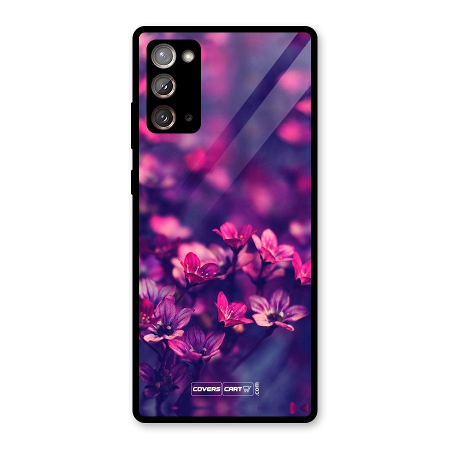 Violet Floral Glass Back Case for Galaxy Note 20