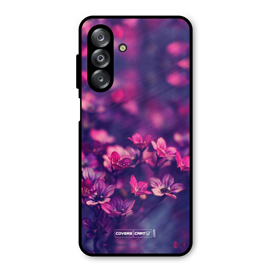Violet Floral Metal Back Case for Galaxy A26