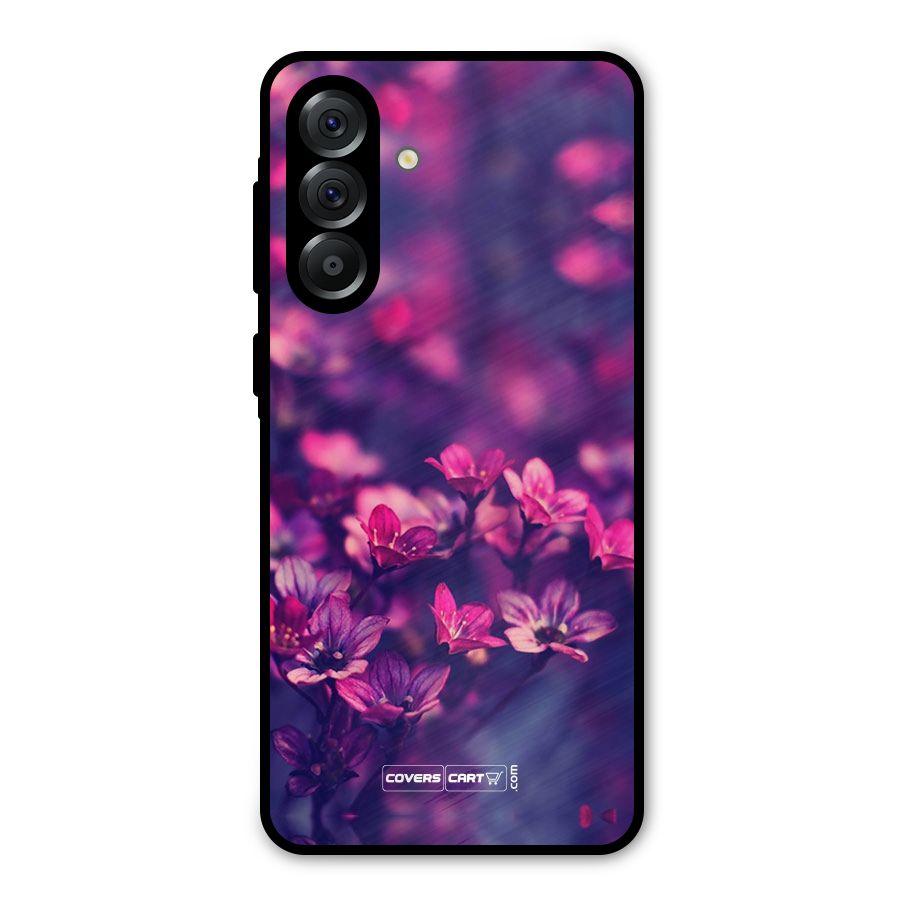 Violet Floral Metal Back Case for Galaxy A36