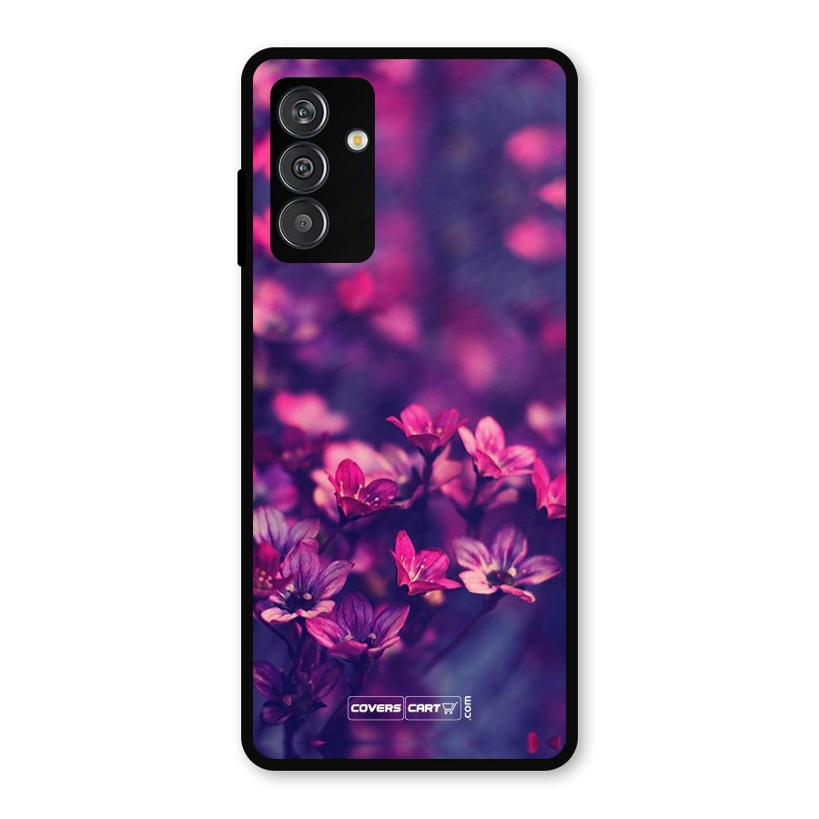 Violet Floral Metal Back Case for Galaxy F13