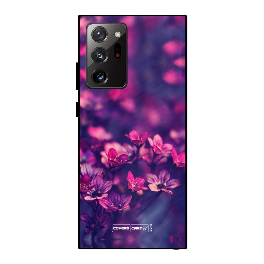 Violet Floral Metal Back Case for Galaxy Note 20 Ultra 5G