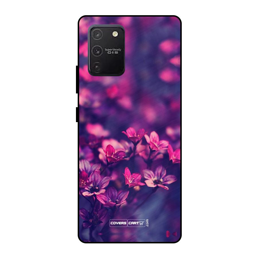 Violet Floral Metal Back Case for Galaxy S10 Lite