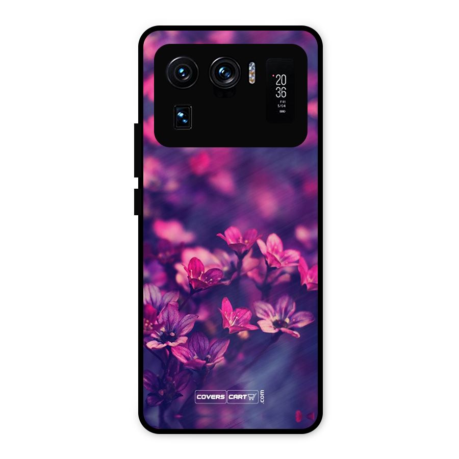 Violet Floral Metal Back Case for Mi 11 Ultra