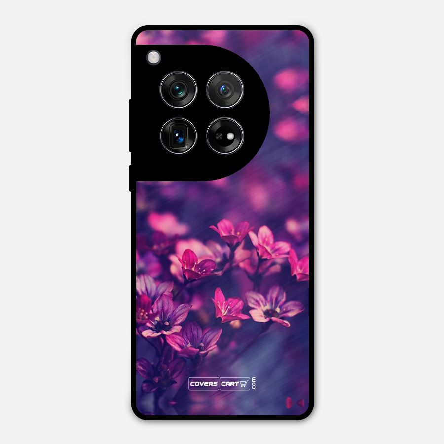 Violet Floral Metal Back Case for OnePlus 12