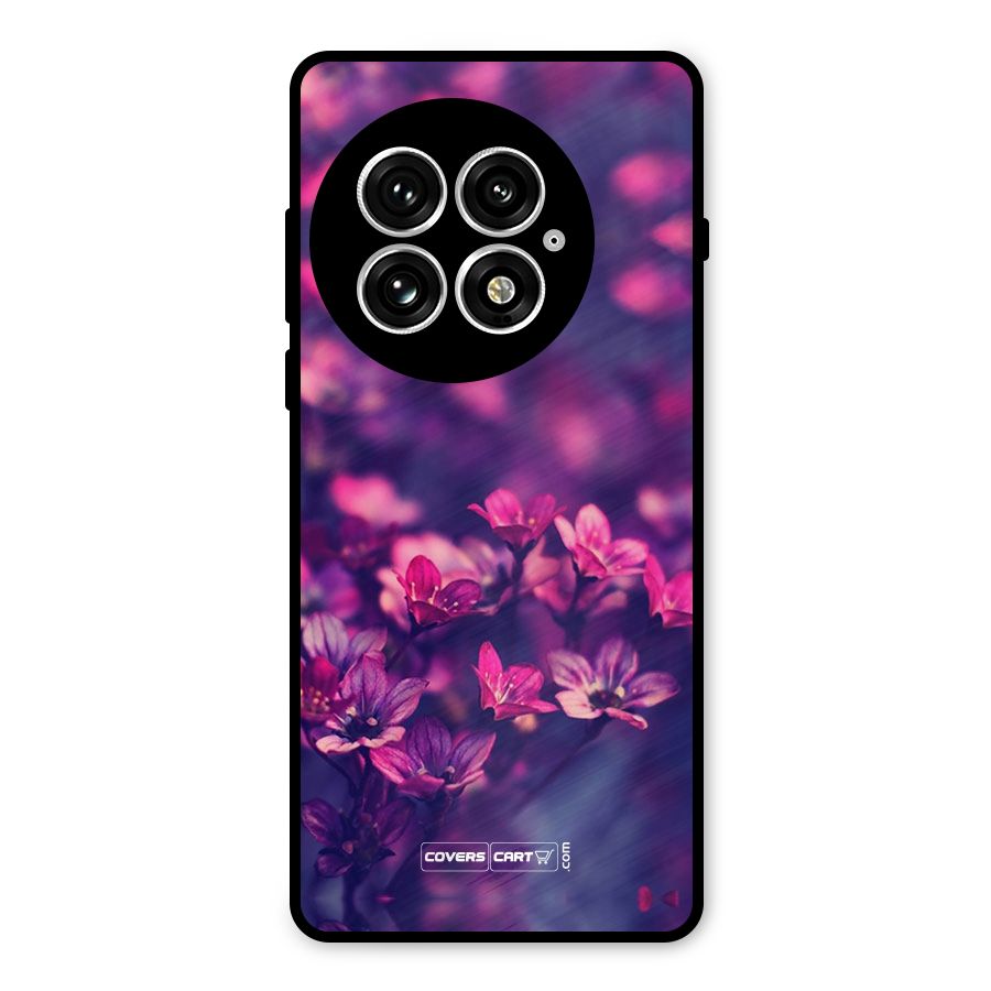 Violet Floral Metal Back Case for OnePlus 13