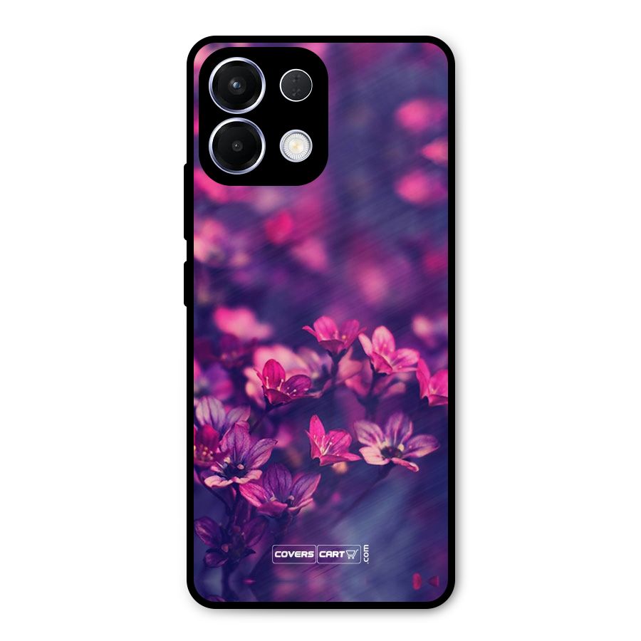 Violet Floral Metal Back Case for Oppo K13