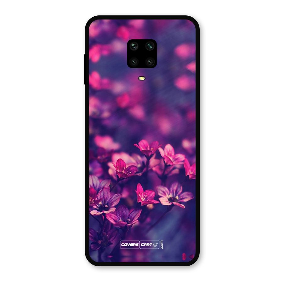 Violet Floral Metal Back Case for Poco M2