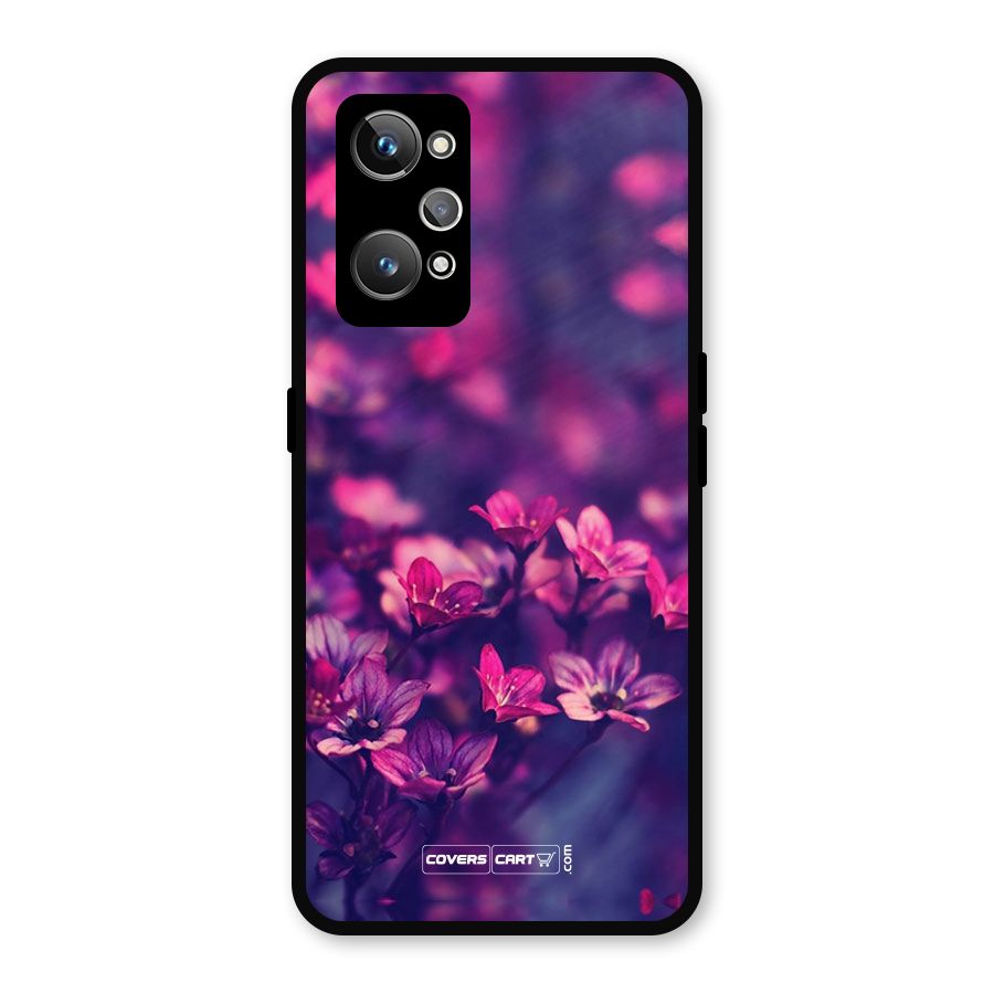 Violet Floral Metal Back Case for Realme GT 2