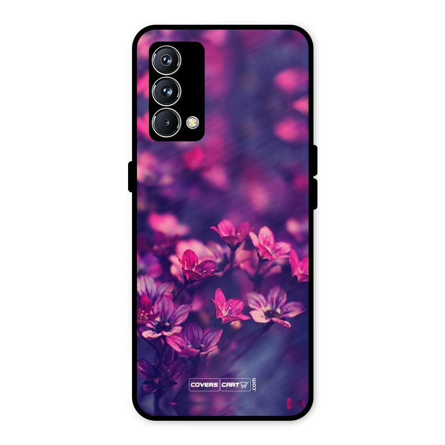 Violet Floral Metal Back Case for Realme GT Master Edition