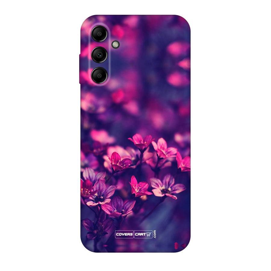 Violet Floral Original Polycarbonate Back Case for Galaxy A14 5G