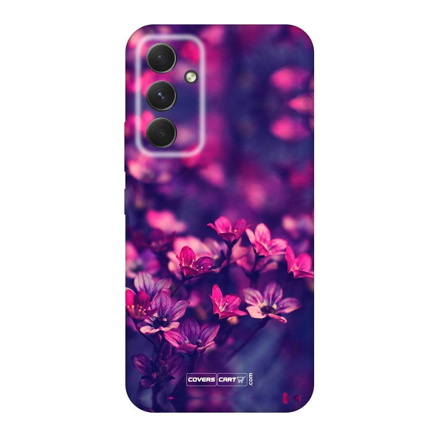 Violet Floral Original Polycarbonate Back Case for Galaxy A54