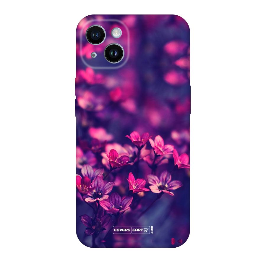 Violet Floral Original Polycarbonate Back Case for iPhone 14