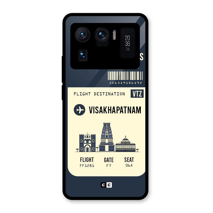 Vishakapatnam Boarding Pass Glass Back Case for Mi 11 Ultra