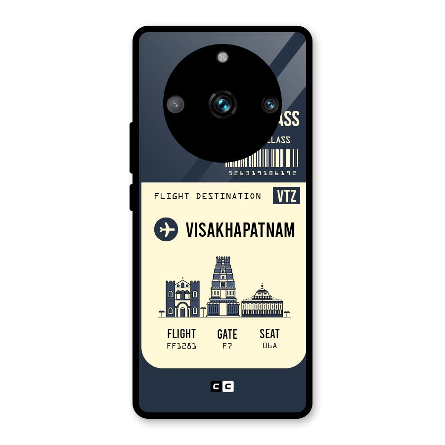 Vishakapatnam Boarding Pass Glass Back Case for Realme 11 Pro