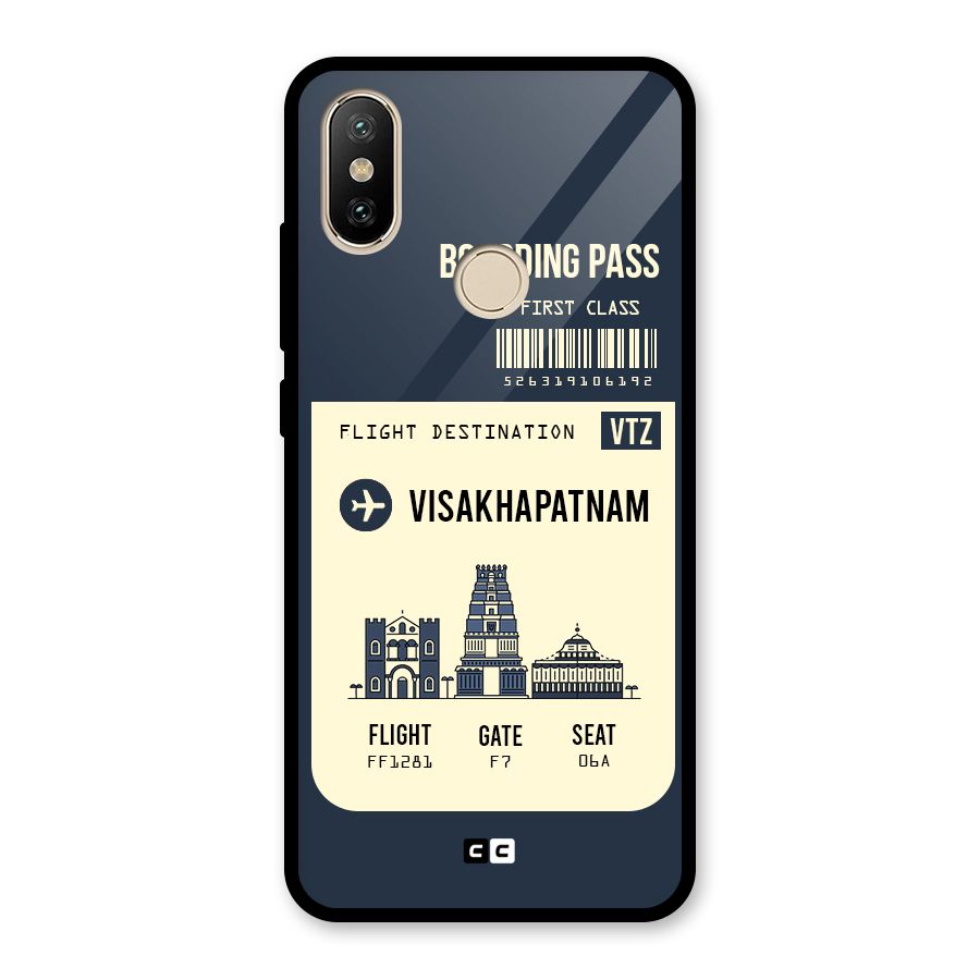 Vishakapatnam Boarding Pass Glass Back Case for Redmi A2
